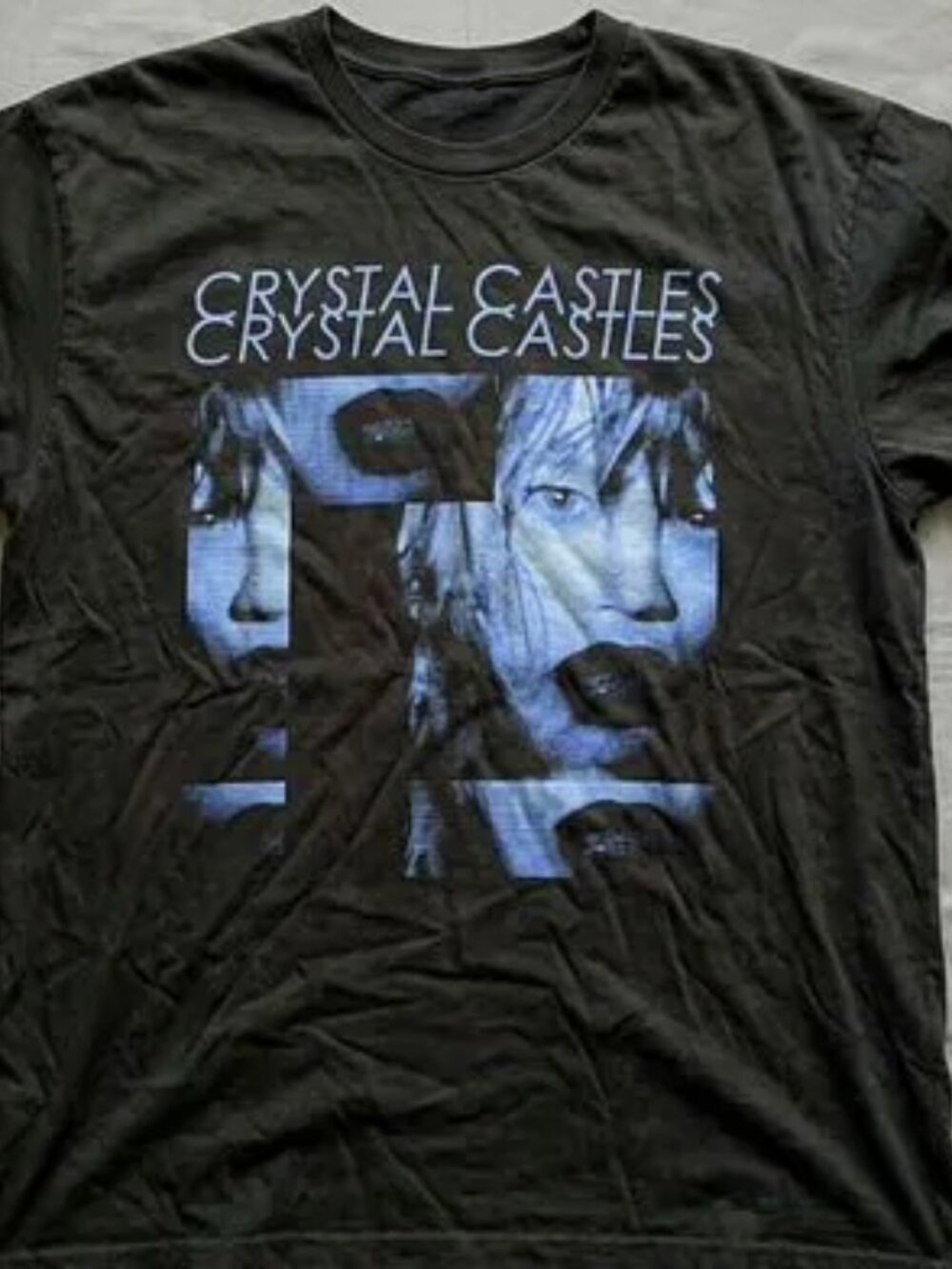 Crystal Castles Black Graphic T-Shirt